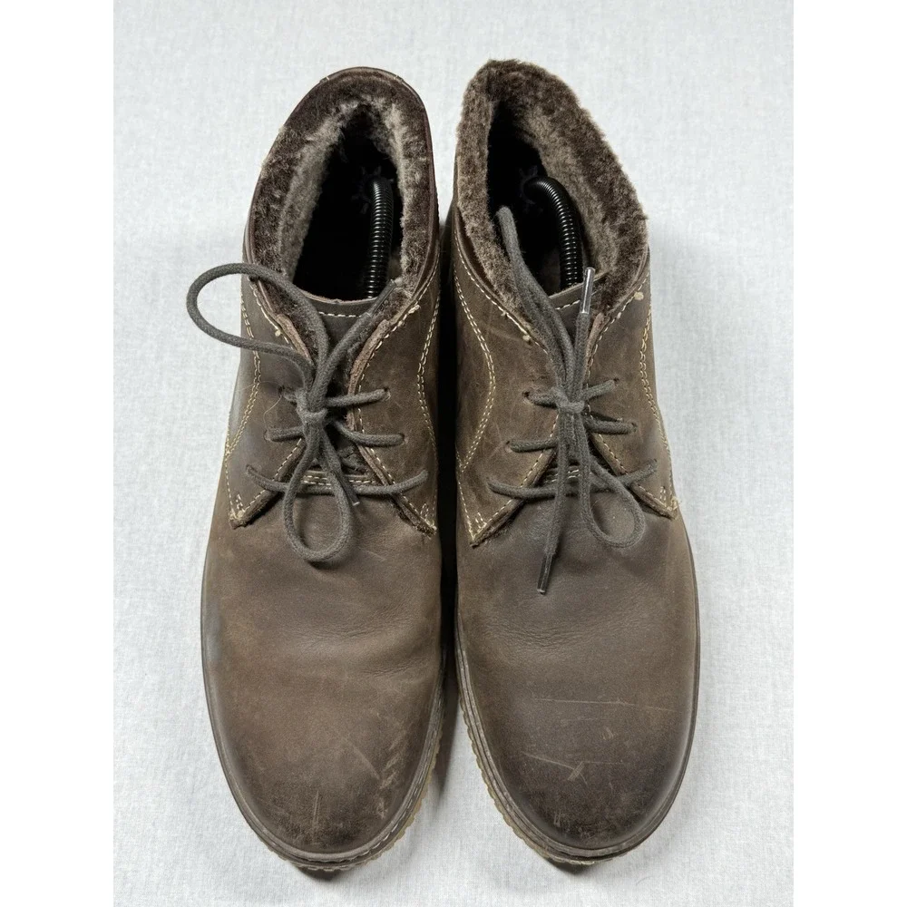 Johnston &‎ Murphy Chukka Boots Sz 10 Brown Leather Shearling Preppy Old Money